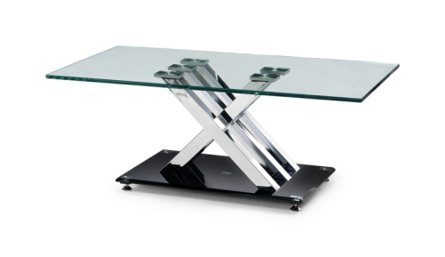 X-Frame Glass Coffee Table